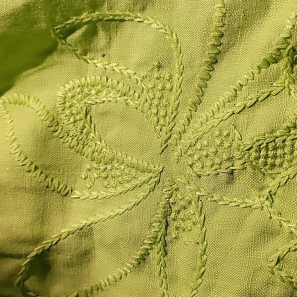 Richard Malcolm Lime Green Linen Top Suze M - Picture 3 of 5